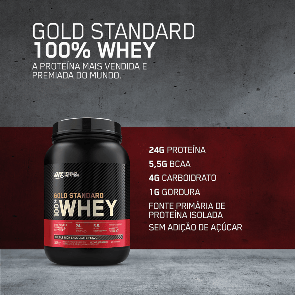 100% Whey Optimum Nutrition Gold Standard Banana 907g - 2 Lbs - Globalbev