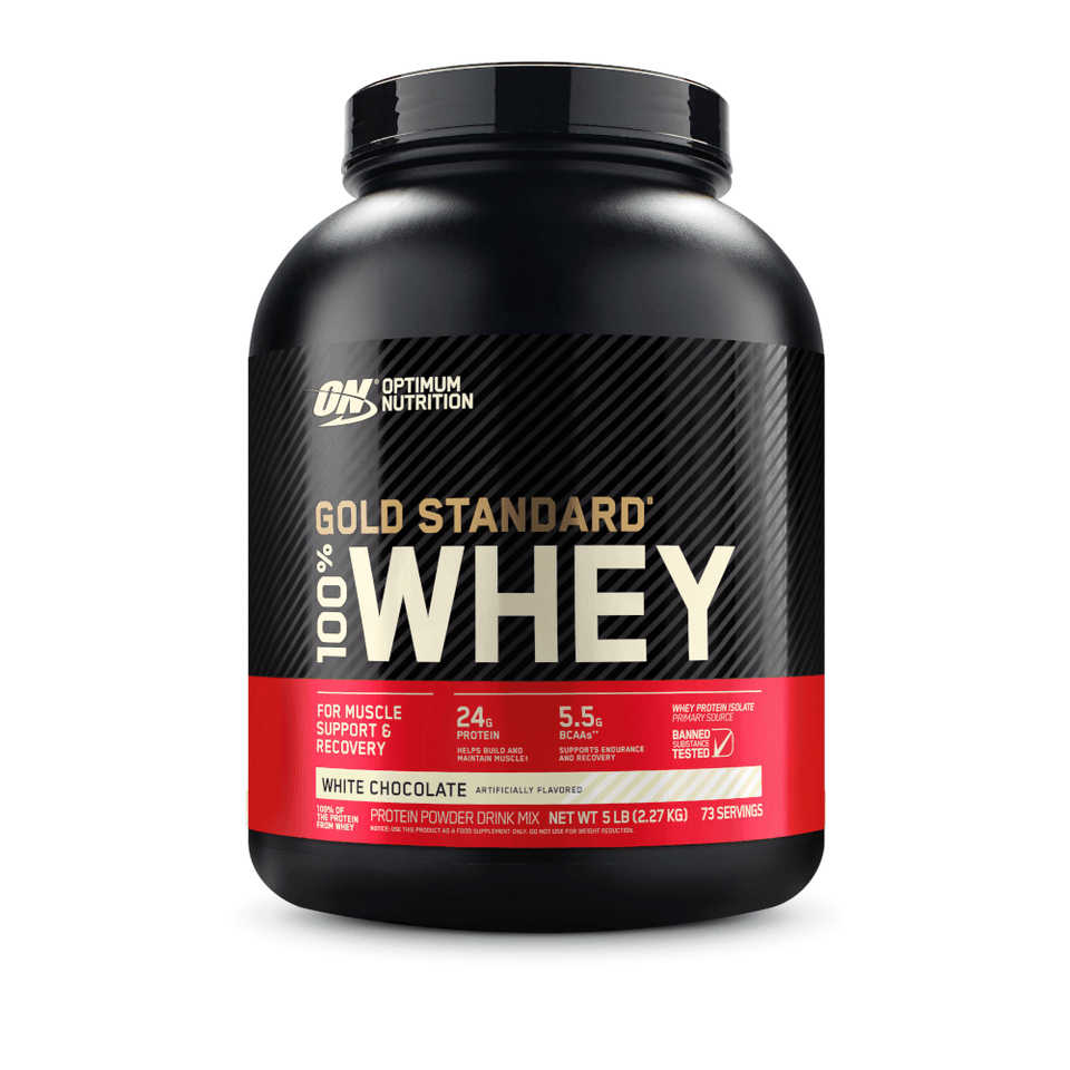 100% Whey Optimum Nutrition Gold Standard Chocolate Branco 2,27kg - 5 Lbs - Globalbev