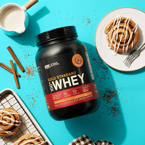 100% WHEY OPTIMUM NUTRITION GOLD STANDARD CINNAMON ROLL 900G - 1.98 LBS - Globalbev