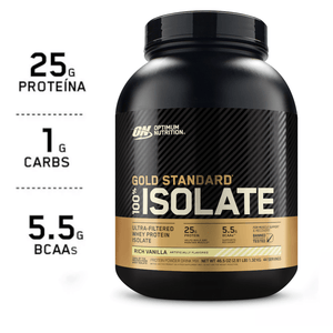100% Whey Optimum Nutrition Gold Standard Isolate Baunilha 1,32kg - 2.91 Lbs - Globalbev