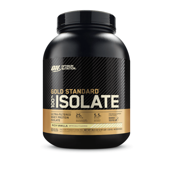 100% Whey Optimum Nutrition Gold Standard Isolate Baunilha 1,32kg - 2.91 Lbs - Globalbev