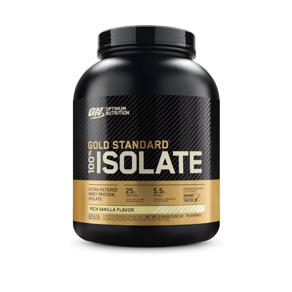 100% Whey Optimum Nutrition Gold Standard Isolate Baunilha 2,28kg - 5.2 Lbs - Globalbev