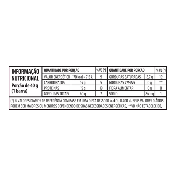 Barra de Proteína Trio +Protein Crisp Cookies 40g - Caixa c/ 12 uni. - Globalbev