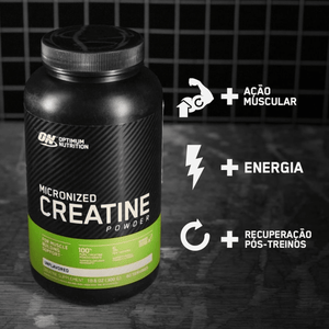 CREATINA POWDER MONO-HIDRATADA E MICRONIZADA OPTIMUM NUTRITION 600G - Globalbev