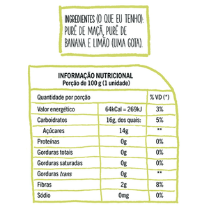 Purê de Frutas Pic-Me Banana e Maçã 100g - Globalbev