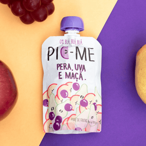 Purê de Frutas Pic-Me Pera, Uva e Maçã 100g - Globalbev