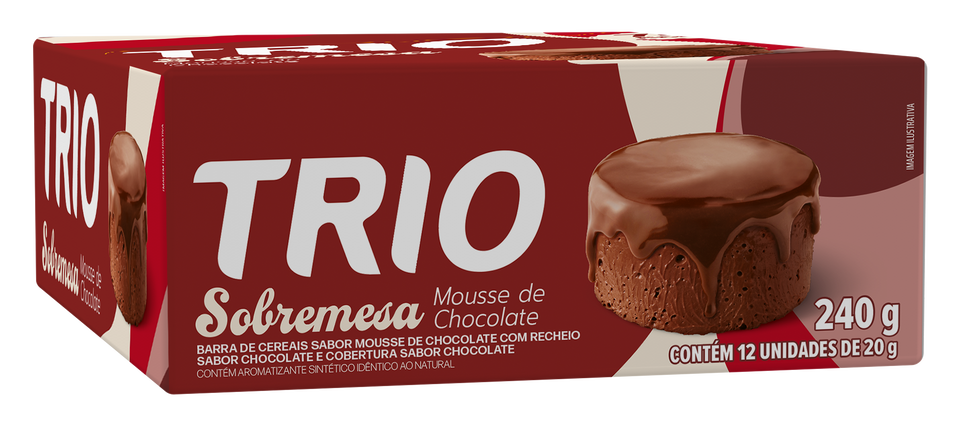 TRIO SOBREMESA MOUSSE DE CHOCOLATE 18G - CAIXA C/12 UNI.