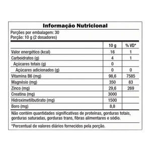 CREATINE + HMB + ZMA + BORO LIMAO 300G - CRESCIMENTO E REPARO MUSCULAR