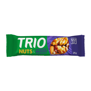 TRIO NUTS CASTANHA DE CAJU, CASTANHA DO PARA E PASSAS 25G - CAIXA C/ 12 UNI.