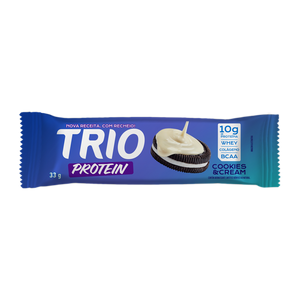 TRIO PROTEIN COOKIES & CREAM 33G - CAIXA C/ 12 UNI.