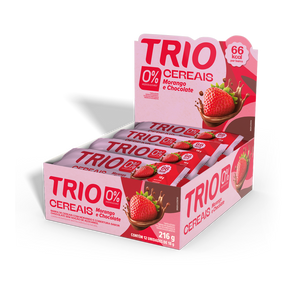 TRIO ZERO MORANGO C/ CHOCOLATE 18G - CAIXA C/ 12 UNI.