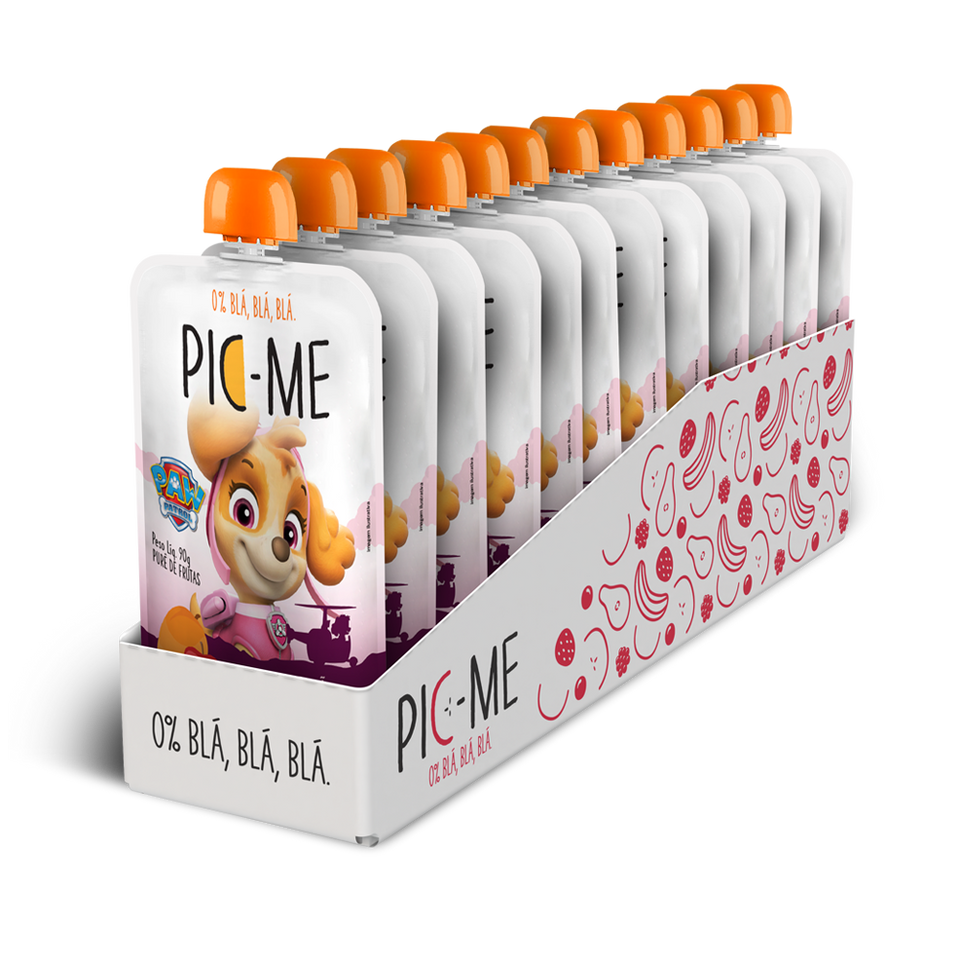 PURE DE FRUTAS PIC-ME PATRULHA CANINA  MANGA E MACA 90G - 12 UNID