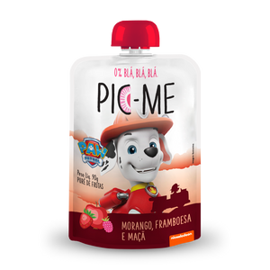 PURE DE FRUTAS PIC-ME PATRULHA CANINA MORANGO FRAMBOESA E MACA 90G