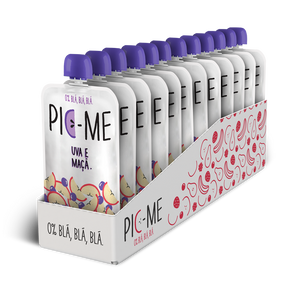 PURE DE FRUTAS PIC-ME UVA E MACA 100G - 12UNID