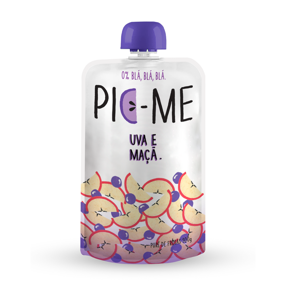 PURE DE FRUTAS PIC-ME UVA E MACA 100G