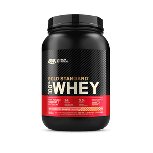 100% Whey Optimum Nutrition Gold Standard Banana com Morango 907g - 2 Lbs - Globalbev