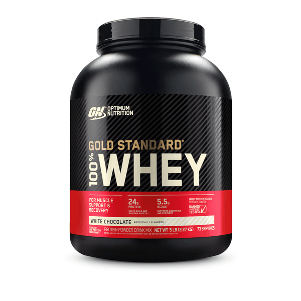 100% Whey Optimum Nutrition Gold Standard Chocolate Branco 2,27kg - 5 Lbs - Globalbev