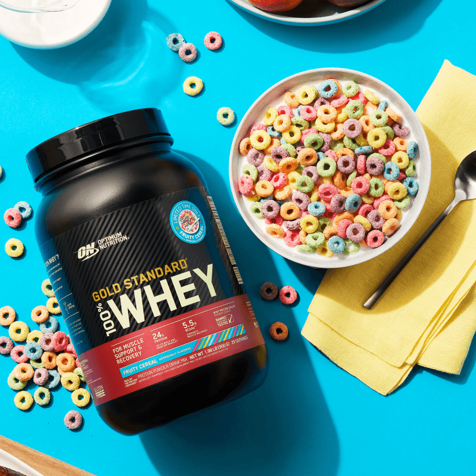 100% WHEY OPTIMUM NUTRITION GOLD STANDARD FRUITY CEREAL 900G - 1.98 LBS - Globalbev