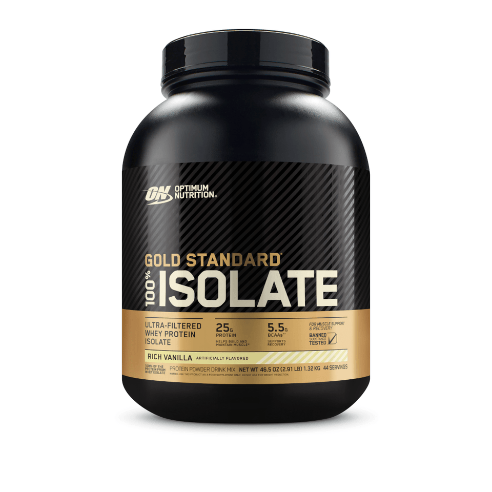 100% Whey Optimum Nutrition Gold Standard Isolate Baunilha 1,32kg - 2.91 Lbs - Globalbev