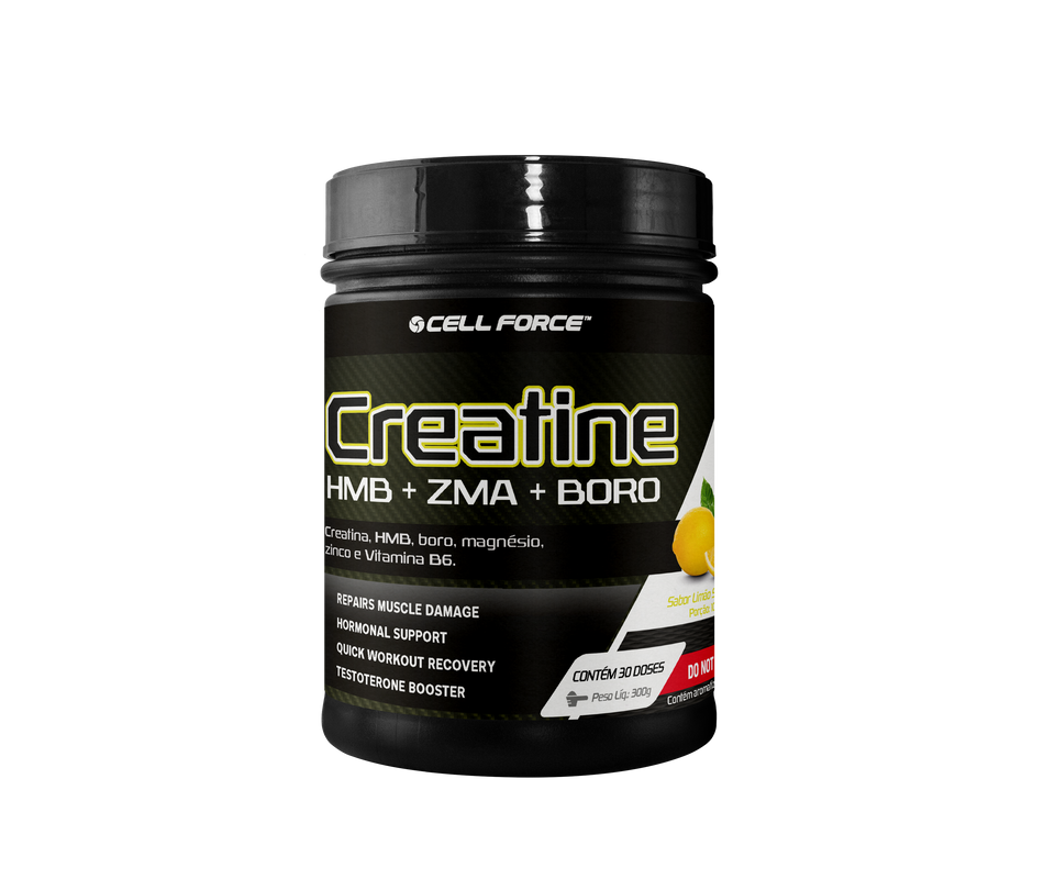 CREATINE + HMB + ZMA + BORO LIMAO 300G - CRESCIMENTO E REPARO MUSCULAR