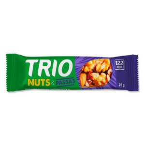 TRIO NUTS CASTANHA DE CAJU, CASTANHA DO PARA E PASSAS 25G - CAIXA C/ 2 UNI.