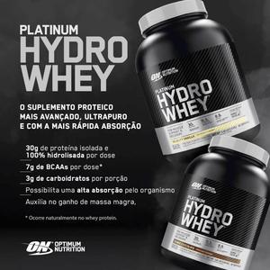 Platinum Hydro Whey Optimum Nutrition Baunilha 800g - 1.76 Lbs - Globalbev