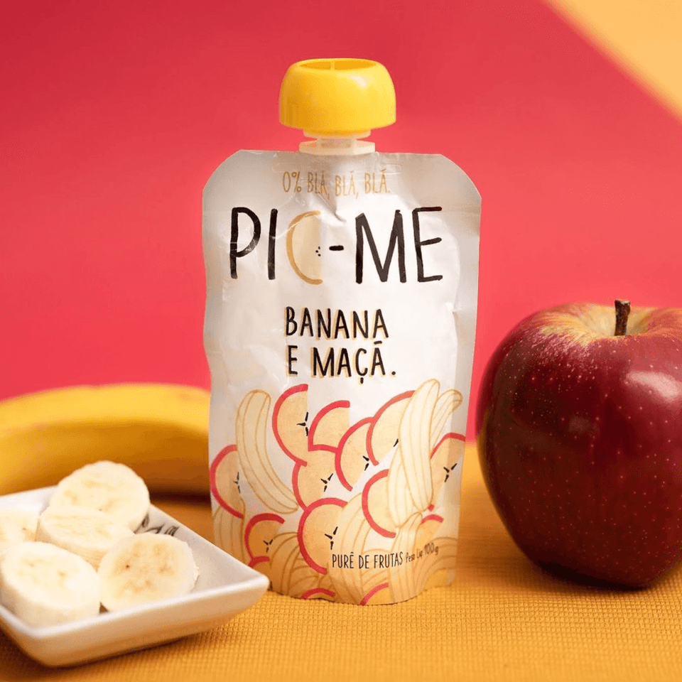 Purê de Frutas Pic-Me Banana e Maçã 100g - Globalbev