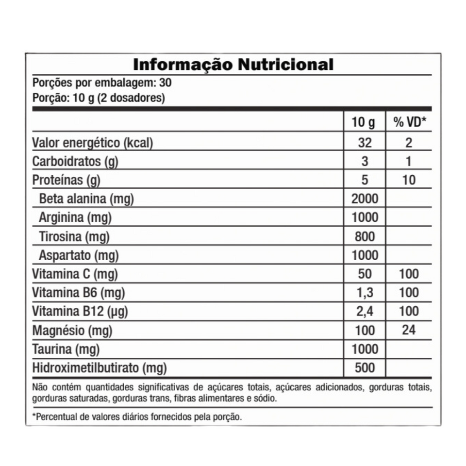 BETA FUSION NIGHT LARANJA 300G - PRE-TREINO SEM CAFEINA