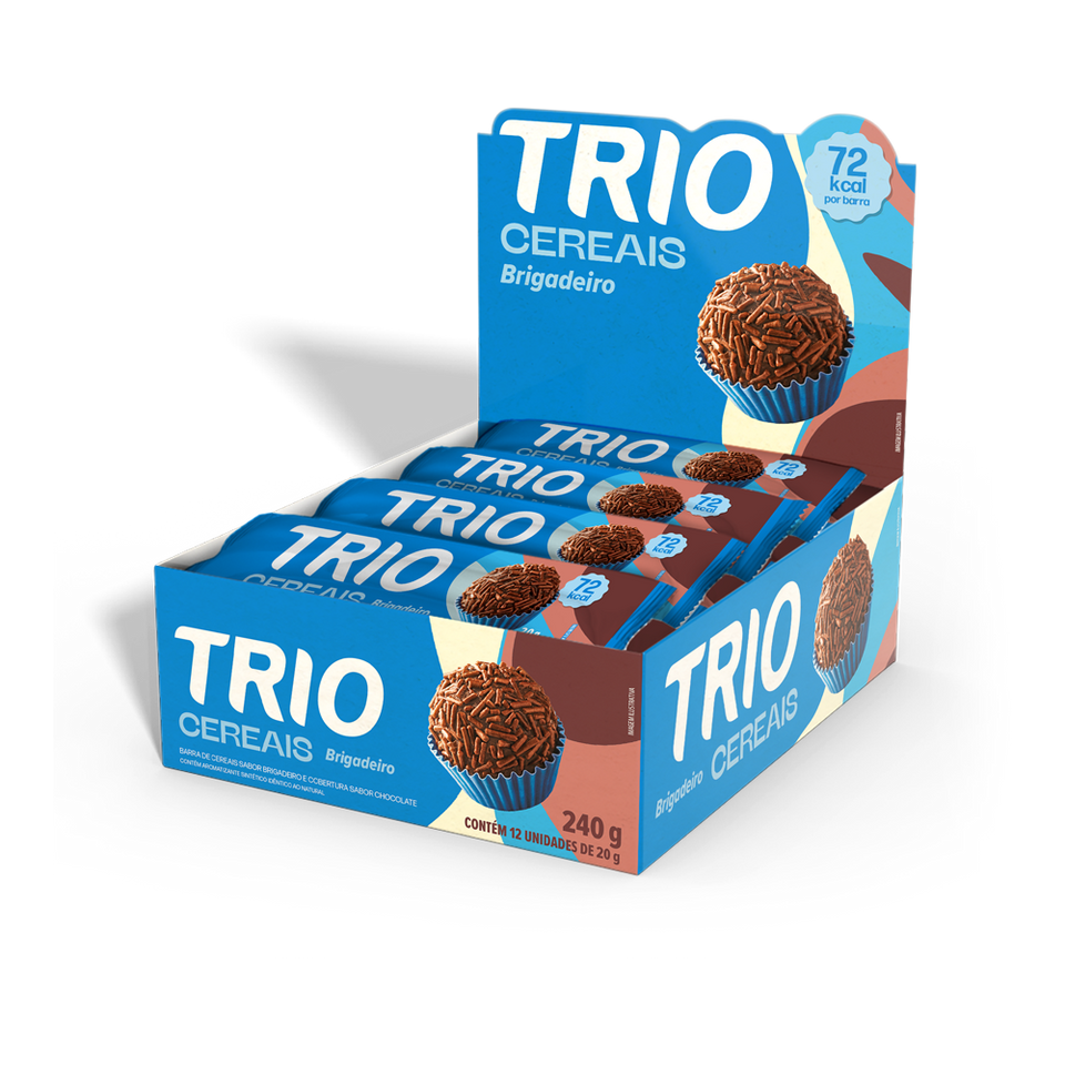 BARRA DE CEREAL TRIO BRIGADEIRO 20G - CAIXA C/ 12 UNI.