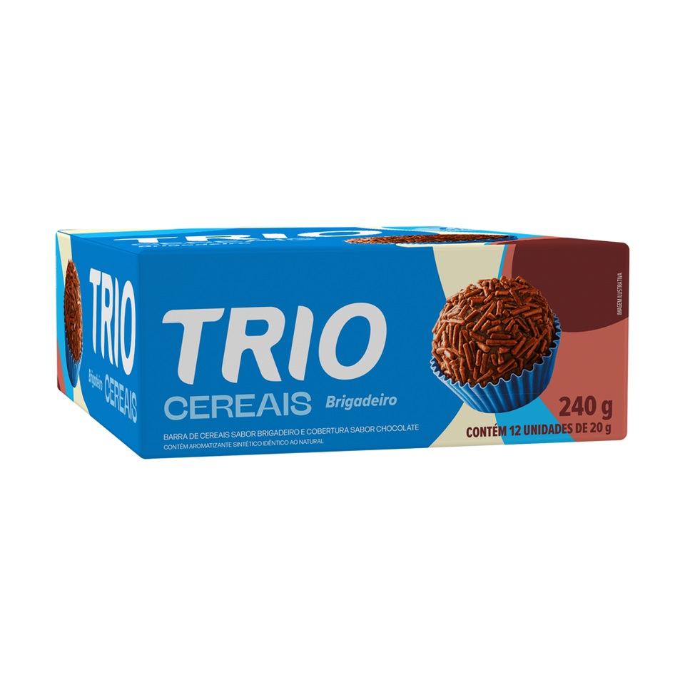 BARRA DE CEREAL TRIO BRIGADEIRO 20G - CAIXA C/ 12 UNI.