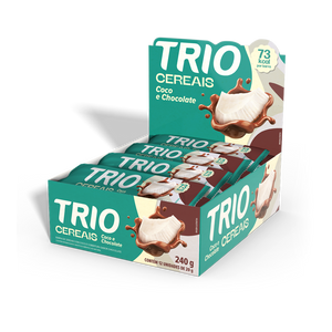 BARRA DE CEREAL TRIO COCO COM CHOCOLATE 20G - CAIXA C/ 12 UNI.
