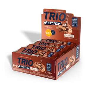 TRIO +PROTEIN COOKIES 40G - CAIXA C/ 12 UNI.