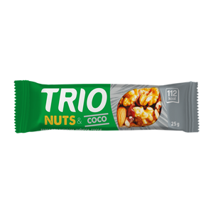 TRIO NUTS AMENDOAS, COCO E QUINOA 25G - CAIXA C/ 12 UNI.