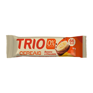 TRIO ZERO BANANA C/ CHOCOLATE 18G - CAIXA C/ 12 UNI.