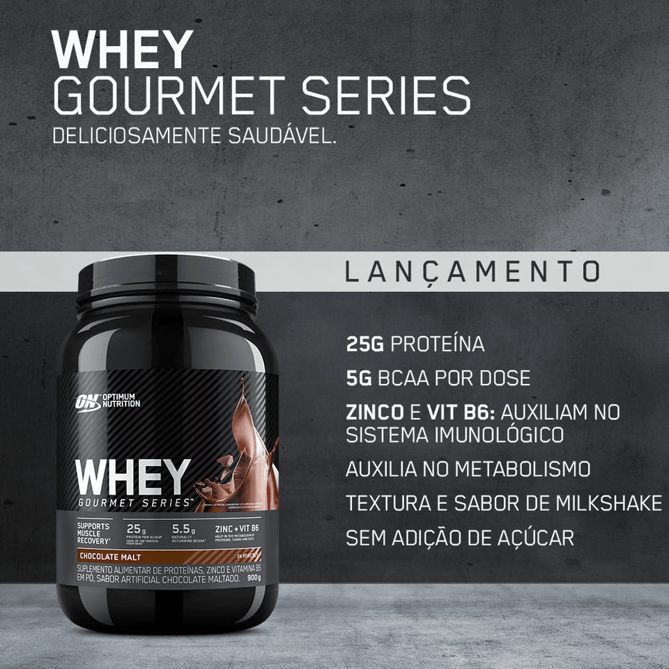 Whey Optimum Nutrition Gourmet Baunilha 900g - Globalbev
