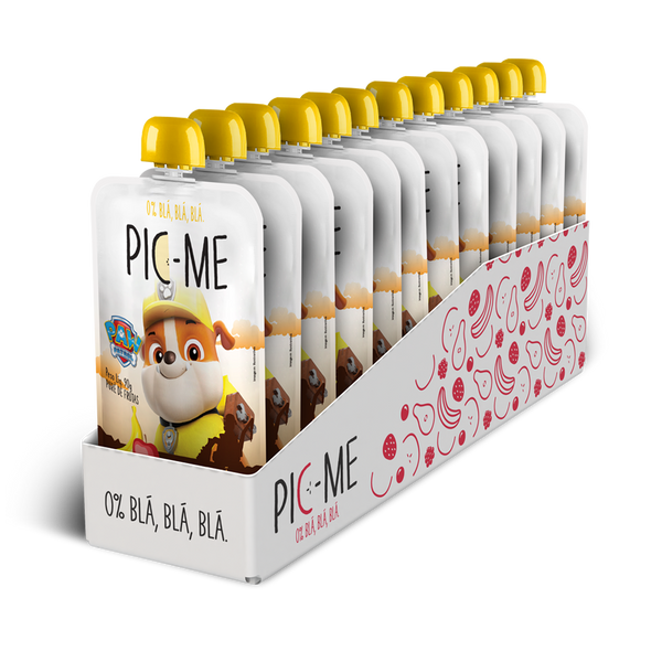 PURE DE FRUTAS PIC-ME PATRULHA CANINA BANANA E MACA 90G - 12 UNID