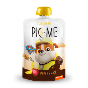 PURE DE FRUTAS PIC-ME PATRULHA CANINA BANANA E MACA 90G - 12 UNID