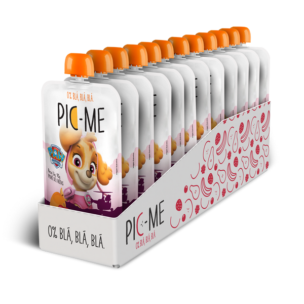PURE DE FRUTAS PIC-ME PATRULHA CANINA  MANGA E MACA 90G - 12 UNID
