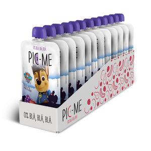 PURE DE FRUTAS PIC-ME PATRULHA CANINA UVA E MACA  90G - 12 UNID