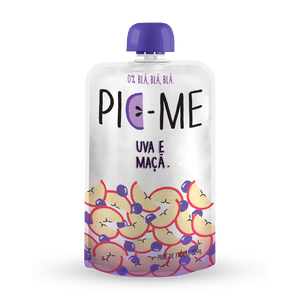 PURE DE FRUTAS PIC-ME UVA E MACA 100G - 12UNID
